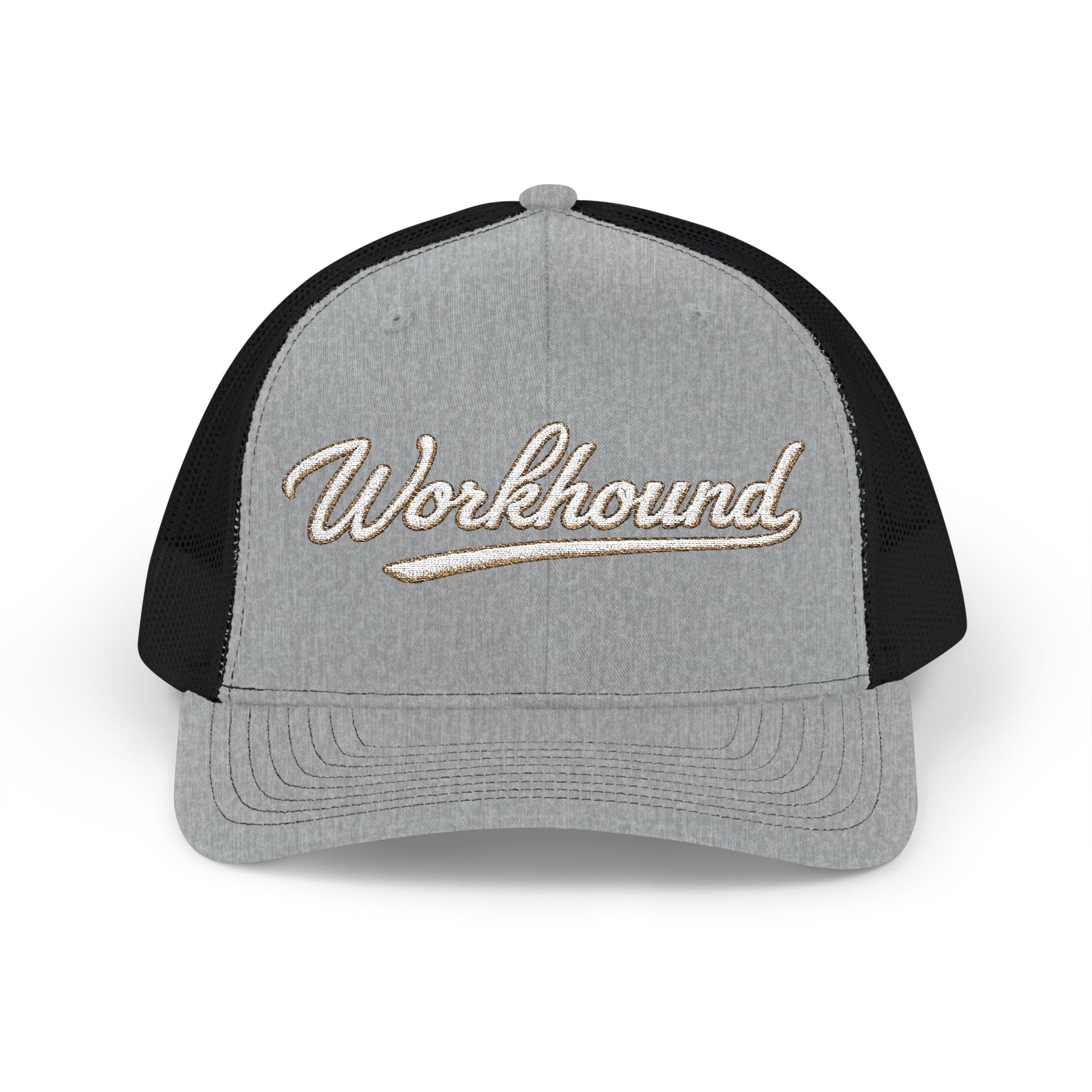 Workhound Embroidered Trucker Cap — Vintage Script Snapback Hat