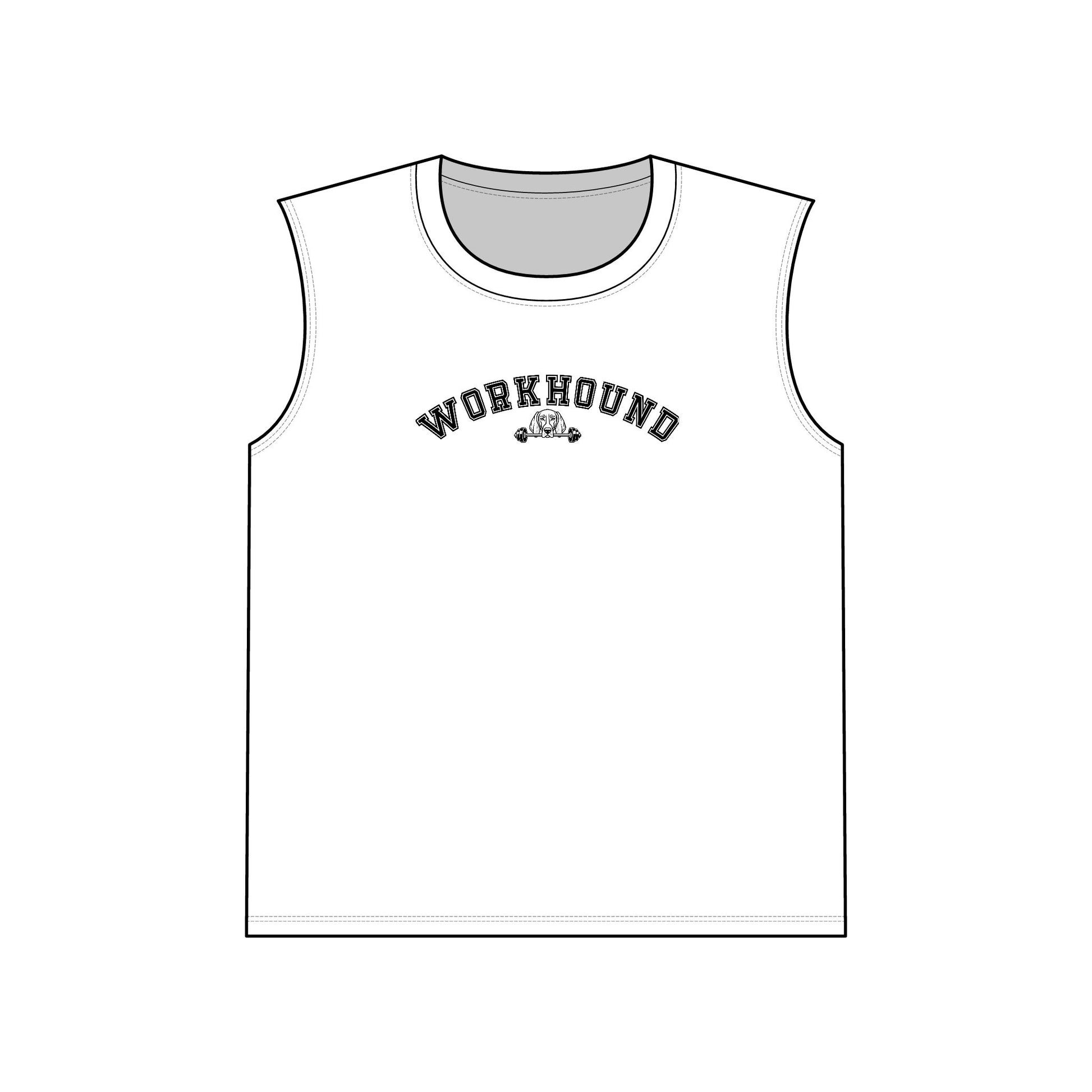 Workhound Muscle Tank — Vintage Text Gym Tank Top