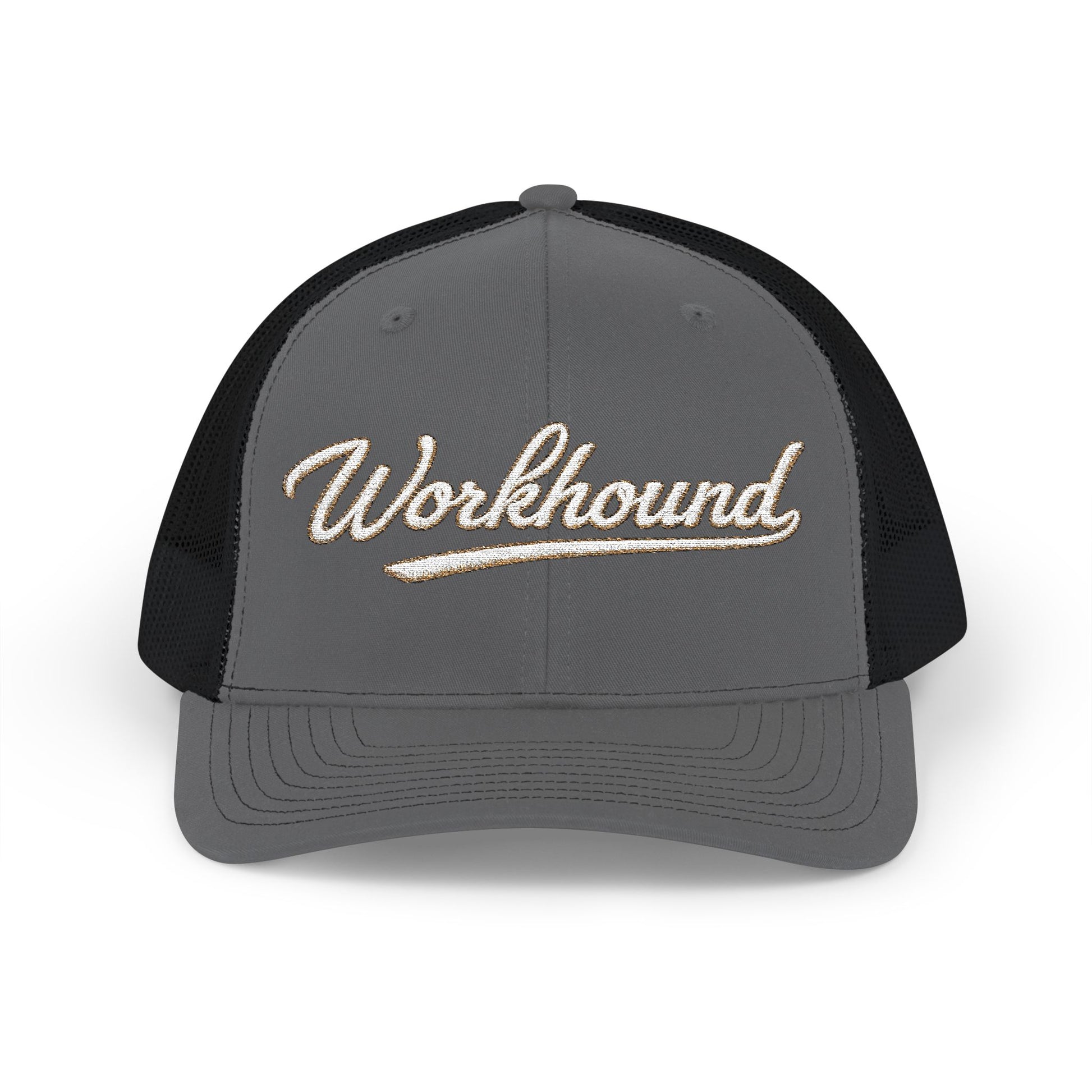 Workhound Embroidered Trucker Cap — Vintage Script Snapback Hat