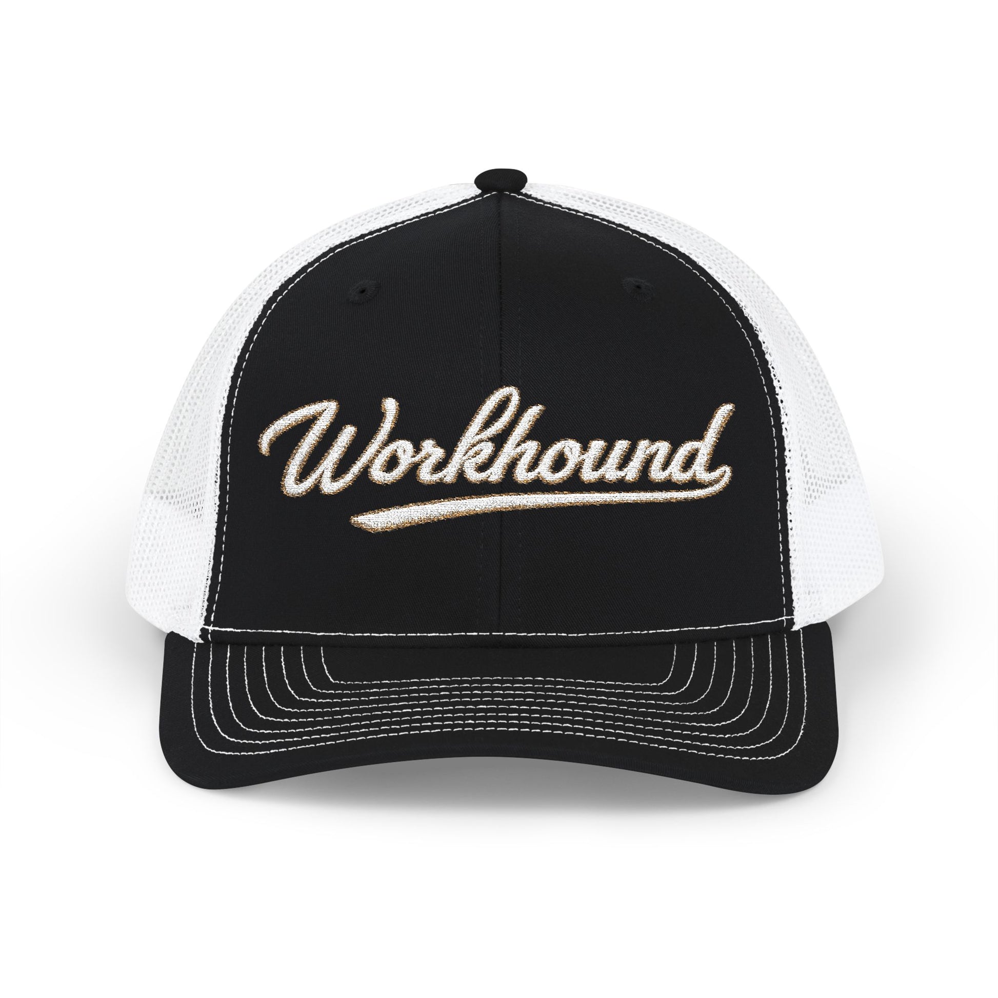 Workhound Embroidered Trucker Cap — Vintage Script Snapback Hat