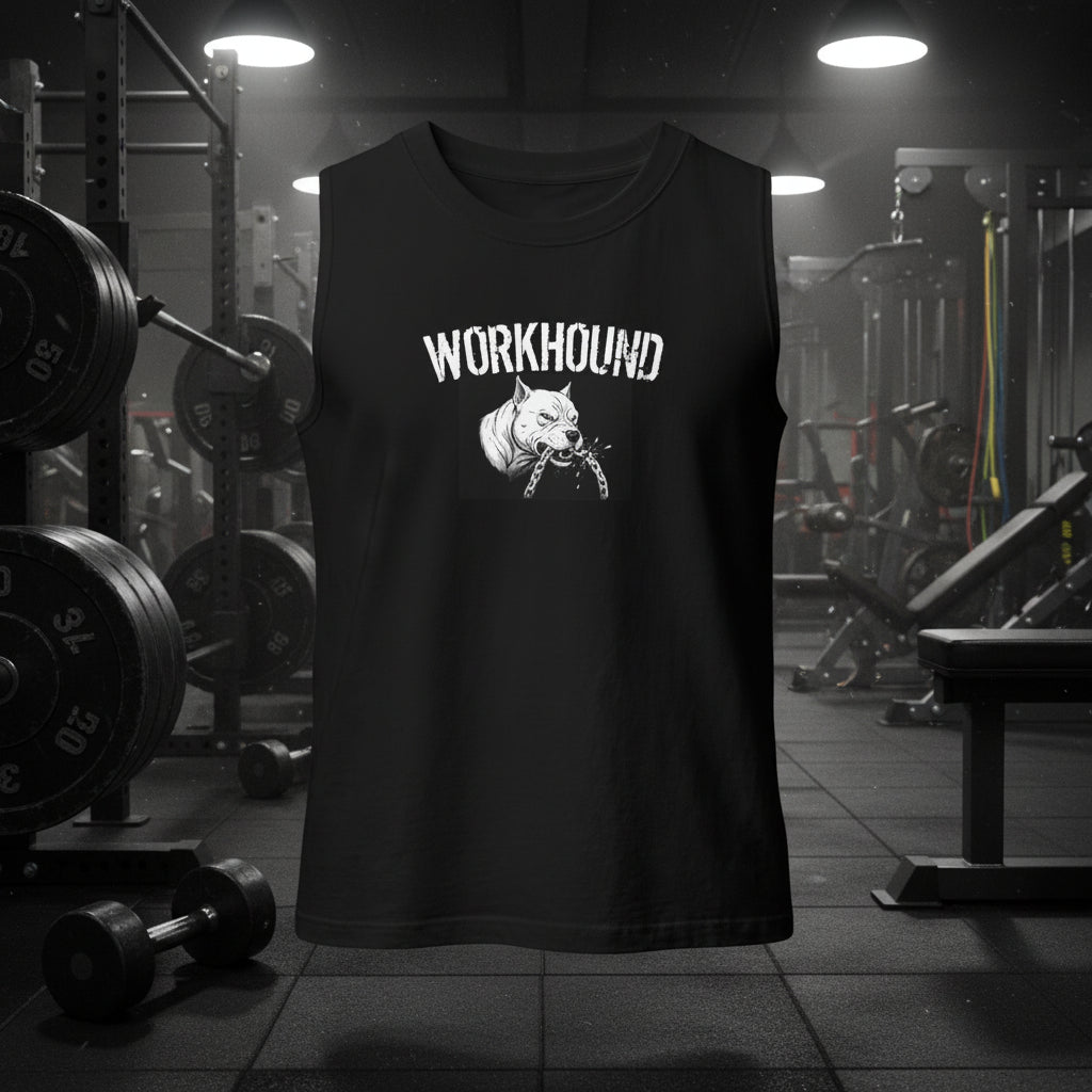 Workhound Muscle Tank — Vintage Dog Graphic Sleeveless Top