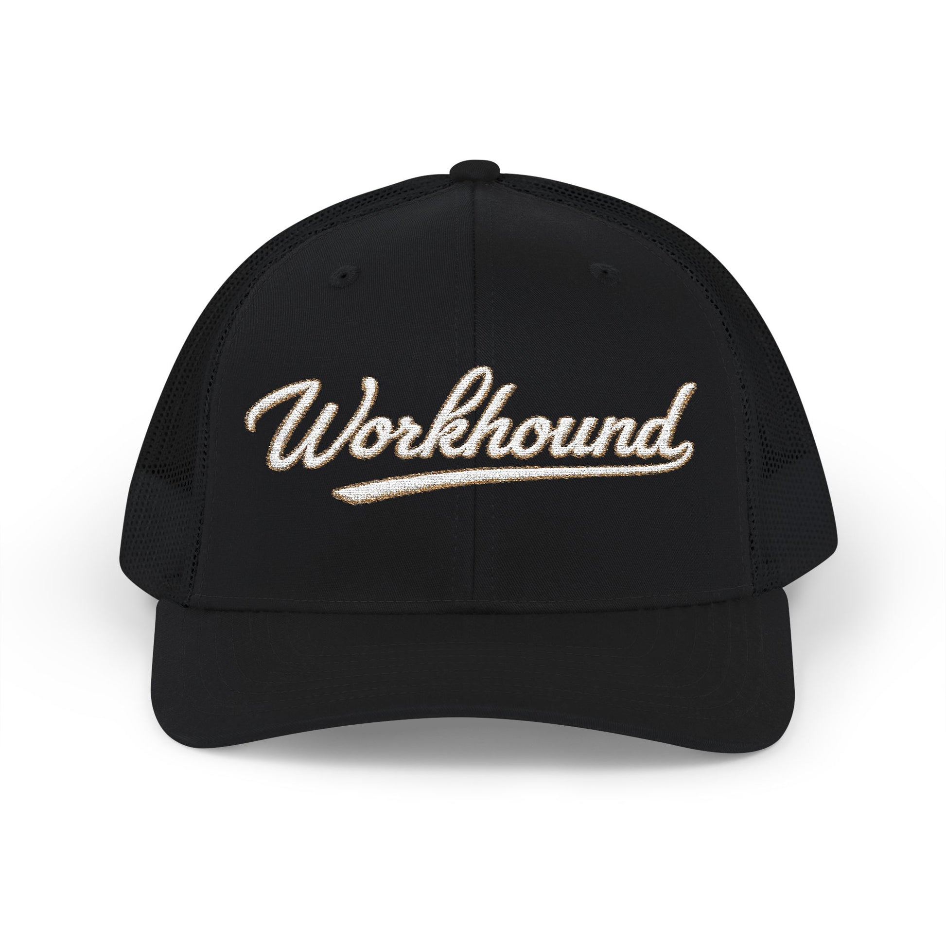 Workhound Embroidered Trucker Cap — Vintage Script Snapback Hat