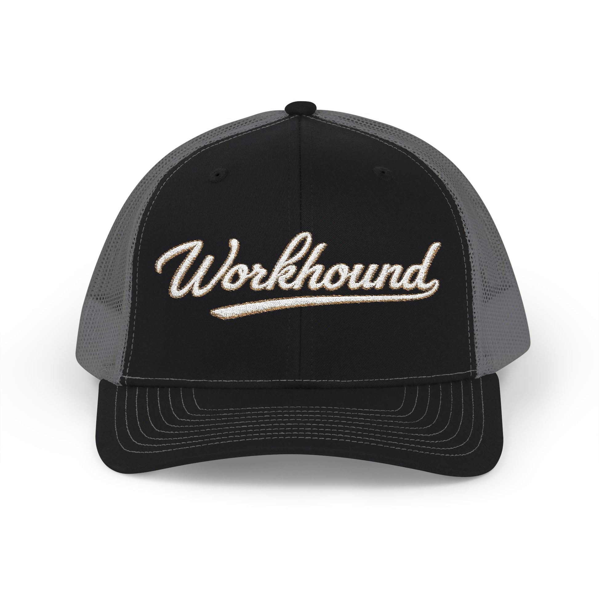 Workhound Embroidered Trucker Cap — Vintage Script Snapback Hat